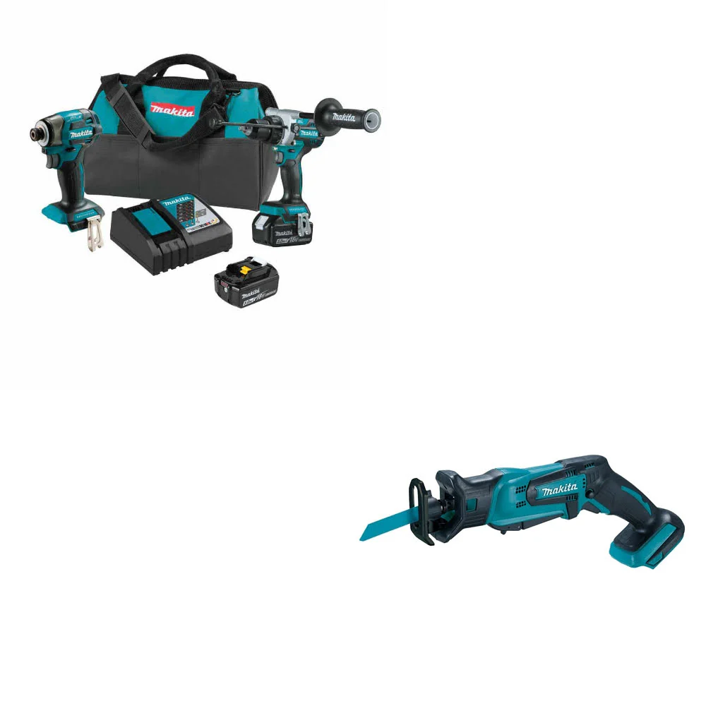 Makita XT297T 18V LXT Li-Ion 2 Pc. Combo Kit W/ FREE XRJ01Z 18V LXT Recipro Saw - Mactool Shop