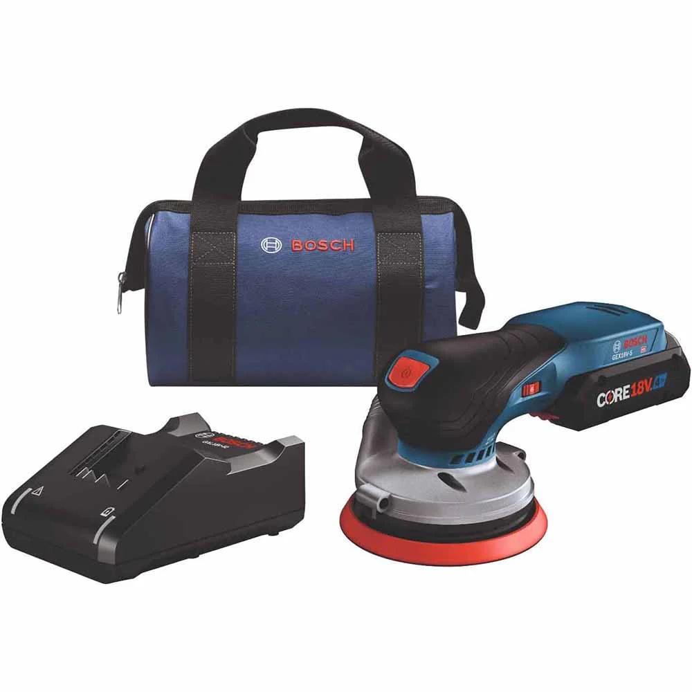 Bosch GEX18V-5B15 18V Brushless 5 In. Random Orbit Sander Kit with (1) CORE18V 4.0 Ah Compact Battery - Mactool Shop