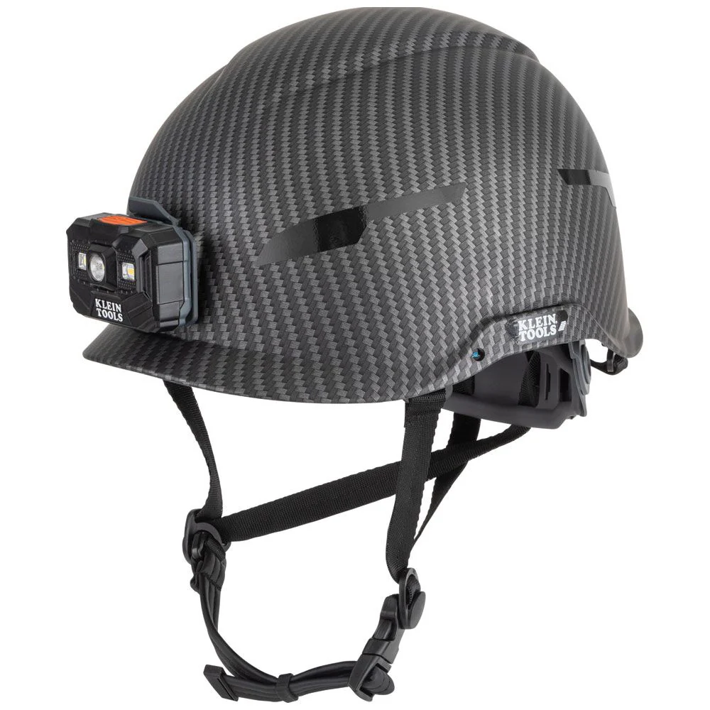 Klein 60515 Safety Helmet, Premium KARBN Pattern, Non-Vented, Class E, Headlamp - Mactool Shop