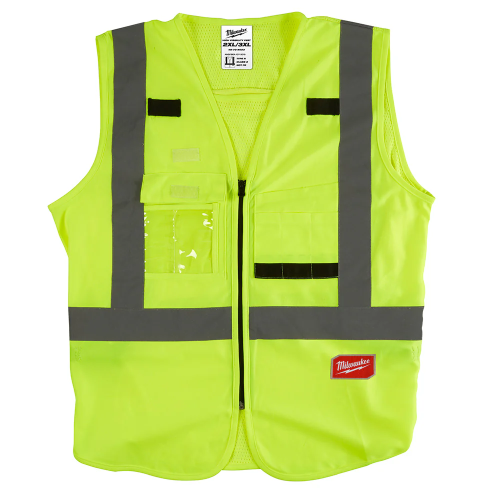 Milwaukee 48-73-5023 Class 2 - High Visibility Yellow Safety Vest - XXL/XXXL - Mactool Shop