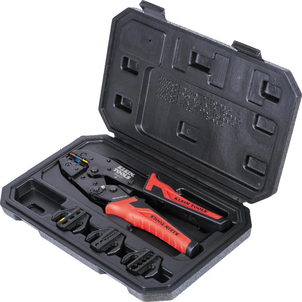 Klein 3000CRKIT Ratcheting Crimper Set, 10-22 AWG Terminals - Mactool Shop
