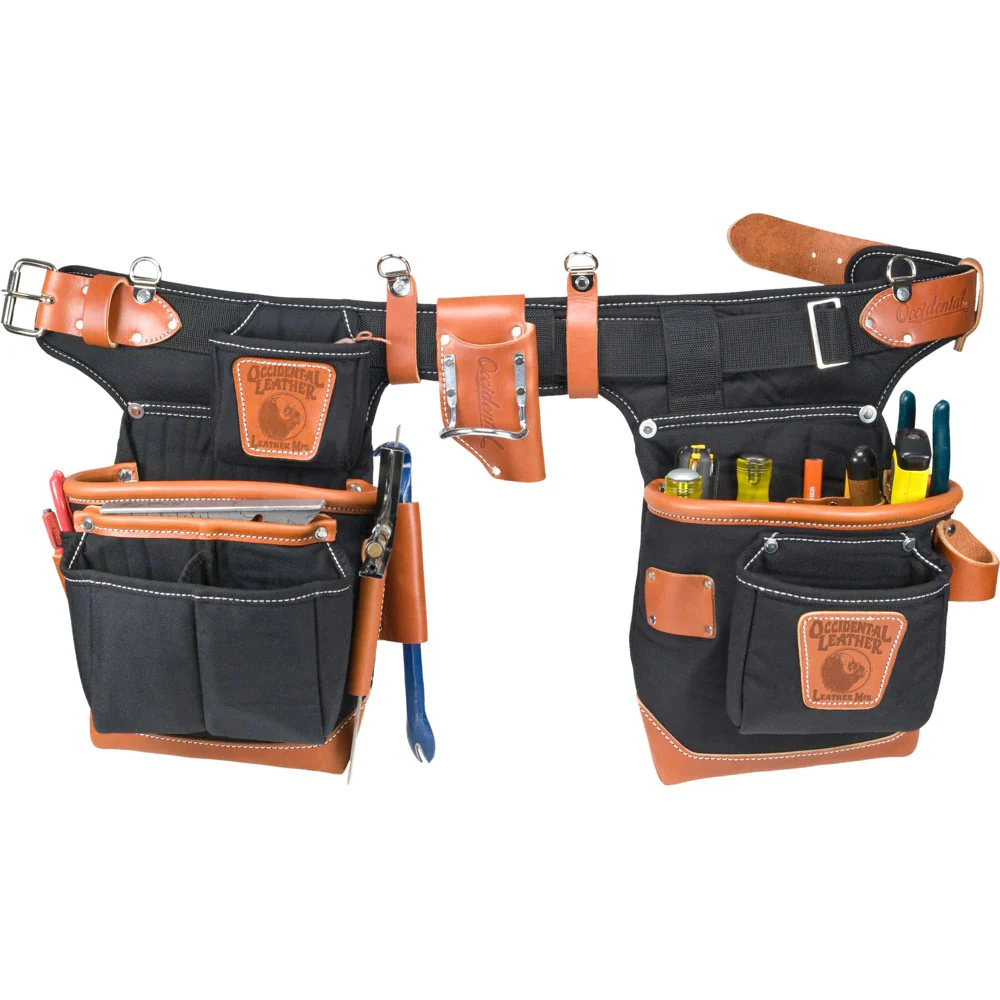 Occidental Leather 9850 Adjust-to-Fit FatLip Tool Belt Set - Black - Mactool Shop