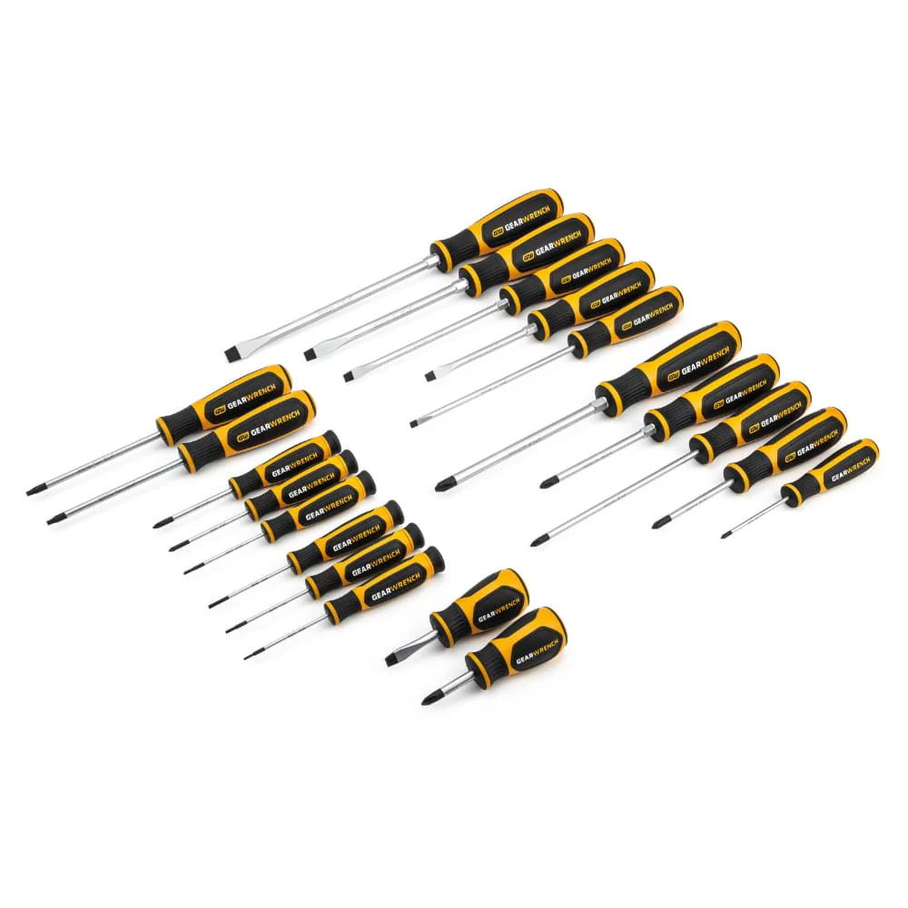 GearWrench 80066H 20 Pc. Phillips/Slotted/Torx Dual Material Screwdriver Set - Mactool Shop