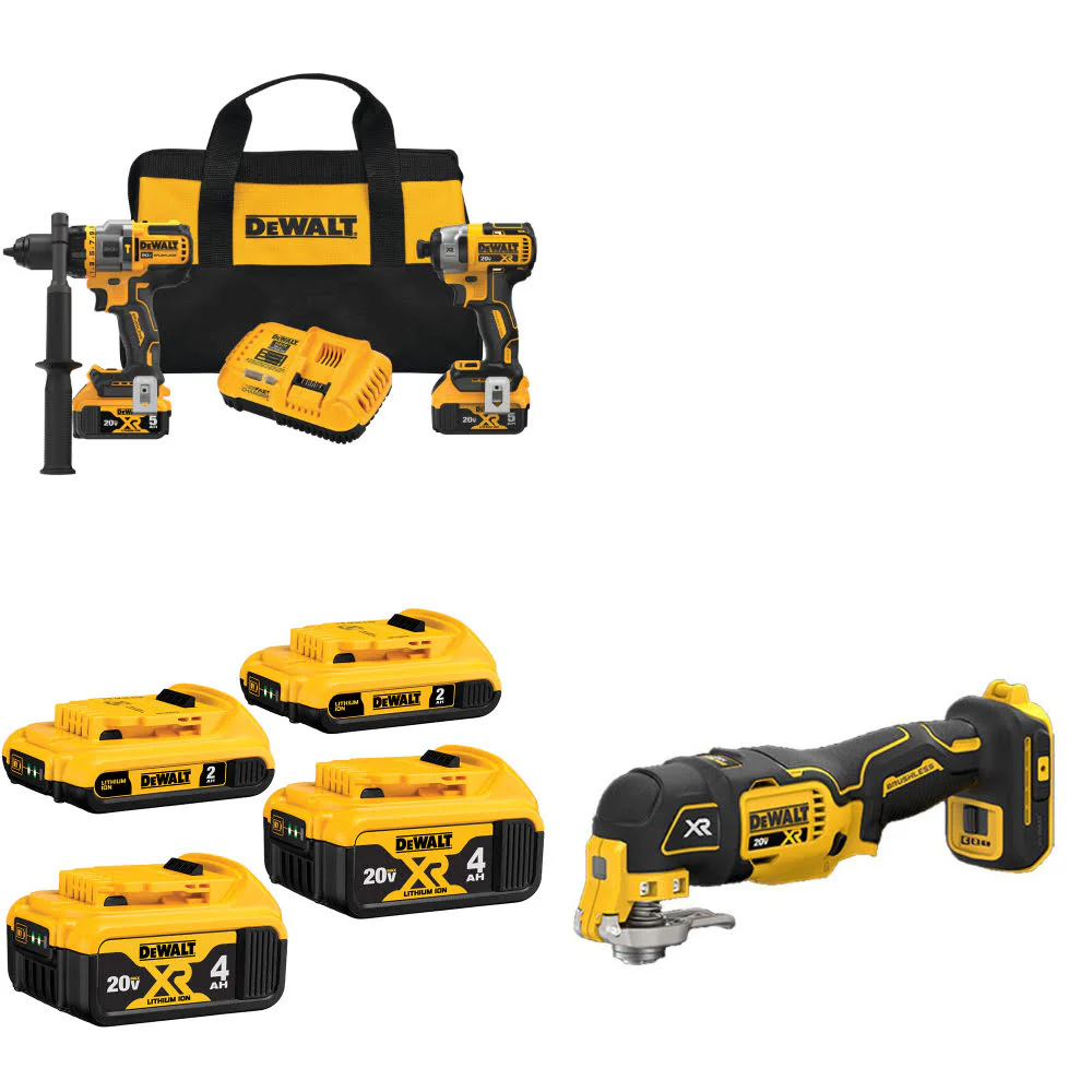 DeWalt DCK2100P2 20V 2-Tool Combo Kit W/ DCB324-4 Battery-4Pk & FREE Multi-Tool - Mactool Shop