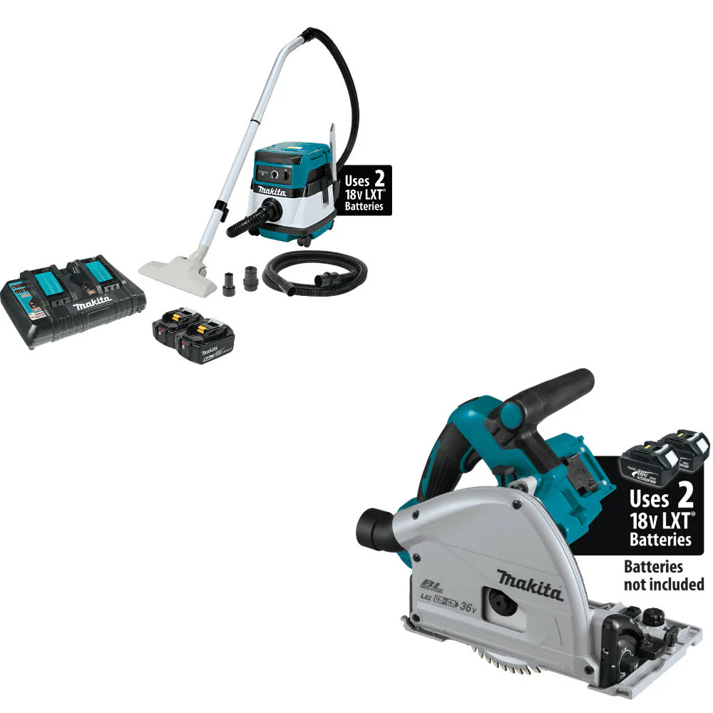 Makita XCV04PT 18V X2 LXT Vacuum Kit W/ FREE XPS01Z 18V LXT 36V 6-1/2