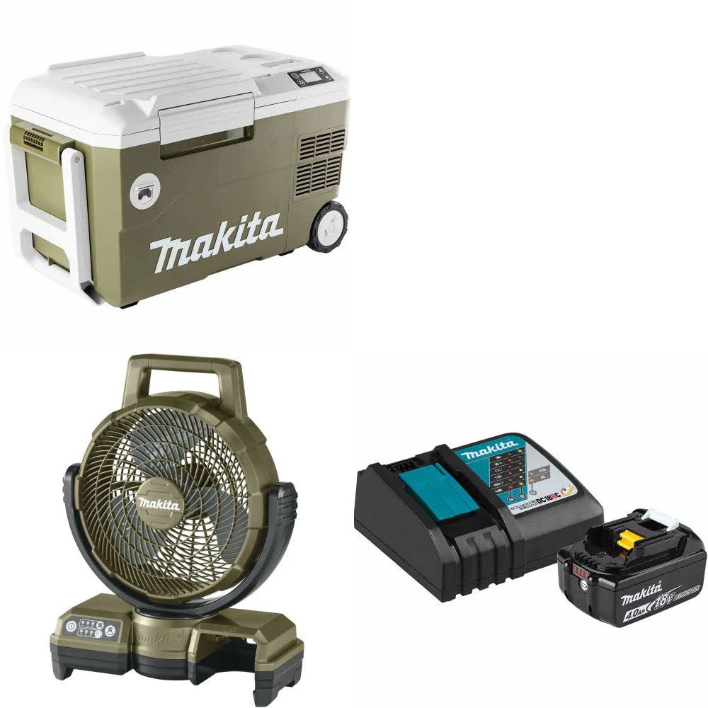 Makita ADCW180Z 18V X2 LXT Cooler/Warmer W/ ADCF203Z 18V Fan & FREE Starter Pack - Mactool Shop