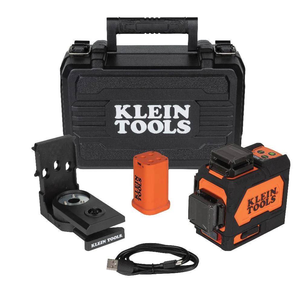 Klein 93PLL Rechargeable Self-Leveling 360 Green Planar Laser Level - Mactool Shop