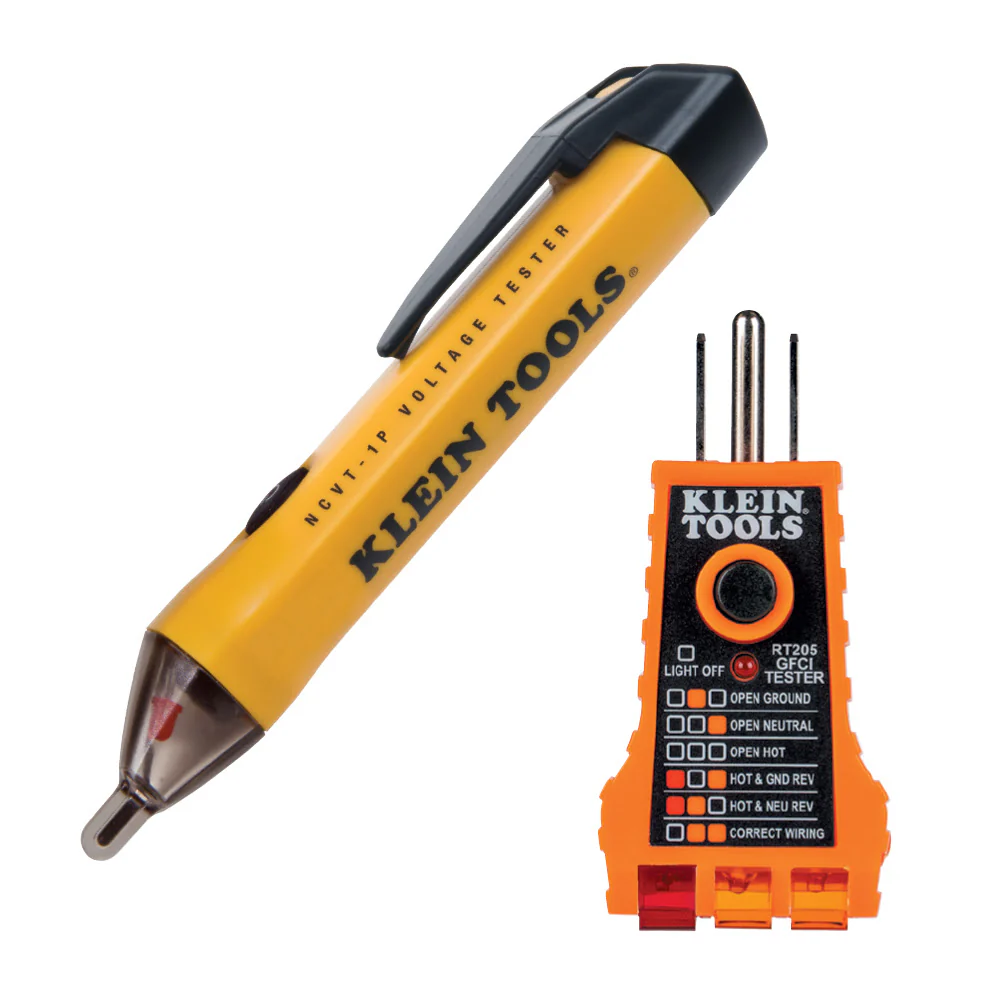 Klein NCVT1PKIT Non-Contact Voltage and GFCI Receptacle Test Kit - Mactool Shop