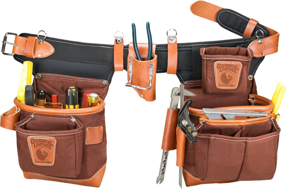 Occidental Leather 9855LH Café Left Handed Adjust-to-Fit FatLip Tool Belt Set - Mactool Shop
