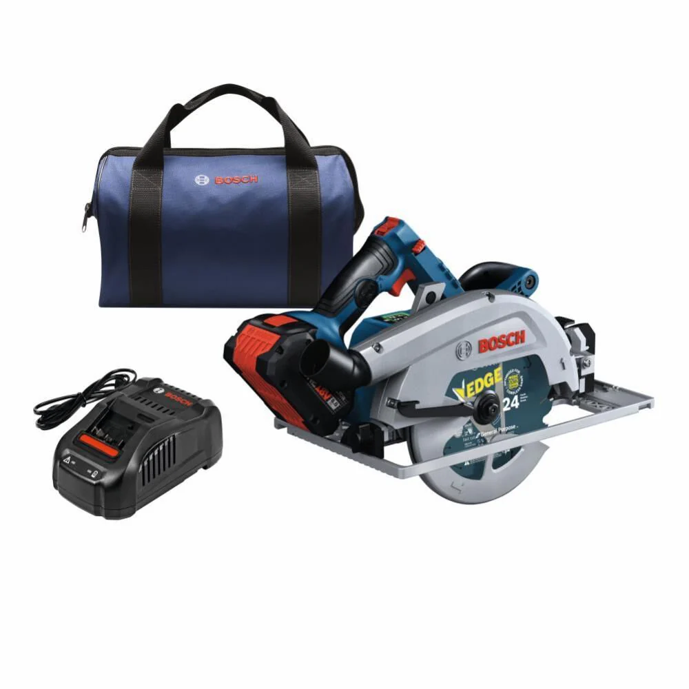 Bosch GKS18V-25GCB14 PROFACTOR 18V Connected-Ready 7-1/4 In. Circular Saw Kit with Track Compatibility and (1) CORE18V 8 Ah High Power Battery - Mactool Shop
