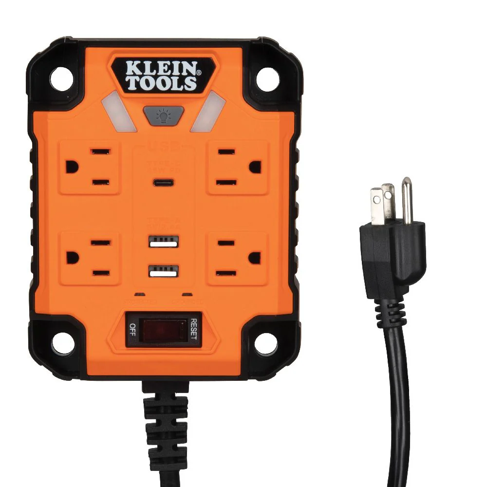 Klein 29601 PowerBox 1, Magnetic Mounted Power Strip with Integrated LED Lights - Mactool Shop