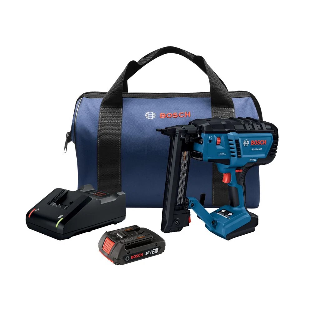 Bosch GTH18V-18MB12 18V Brushless 18-Gauge Narrow Crown Stapler Kit with (1) 2 Ah Standard Power Battery - Mactool Shop