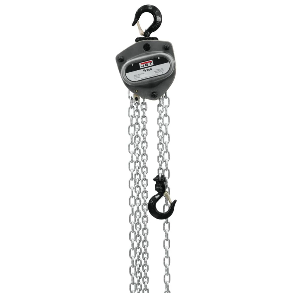 Jet JT9-104100 L-100-50WO-10 1/2-Ton Hand Chain Hoist 10' Lift, Overload Protection - Mactool Shop