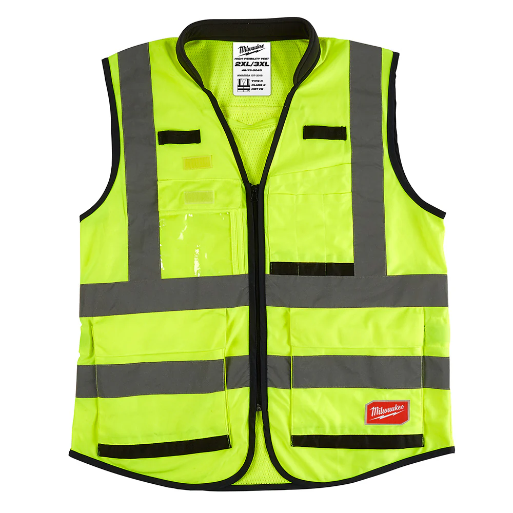 Milwaukee 48-73-5043 High Visibility Yellow Performance Safety Vest - XXL/XXXL - Mactool Shop