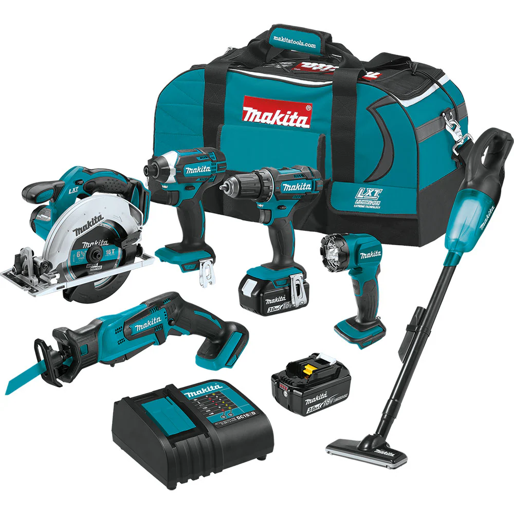 Makita XT614SX1 18V LXT Lithium-Ion Cordless 6-Piece Combo Kit (3.0Ah) - Mactool Shop
