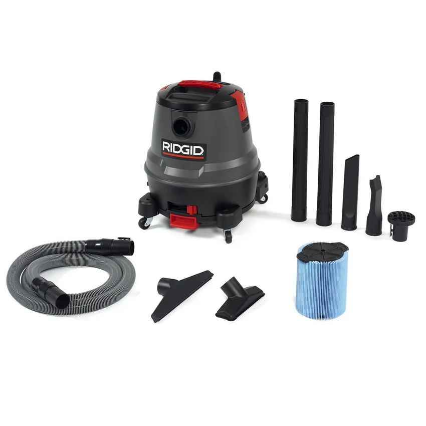 RIDGID 50333 1250RV 12 Gallon Motor-On-Bottom Wet/Dry Vac - Mactool Shop