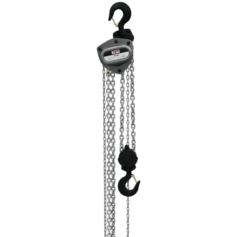 Jet JT9-107100 L-100-500WO-10 5-Ton Hand Chain Hoist 10' Lift, Overload Protection - Mactool Shop