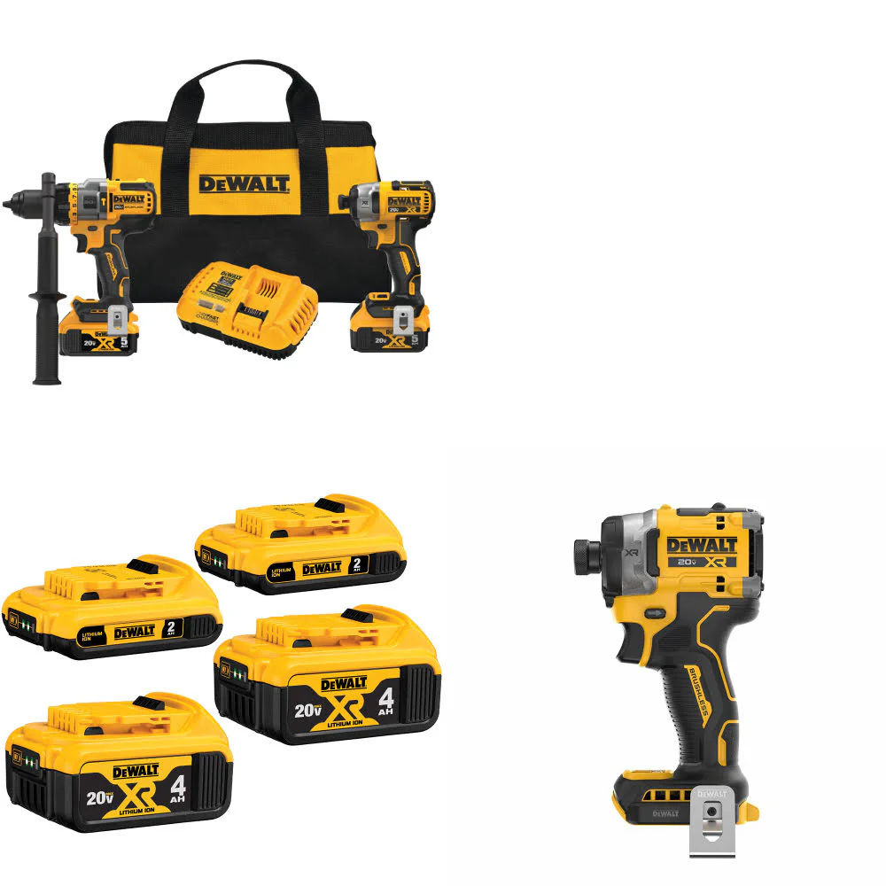 DeWalt DCK2100P2 20V 2-Tool Combo Kit W/ 20V Battery-4Pk & FREE Impact Driver - Mactool Shop