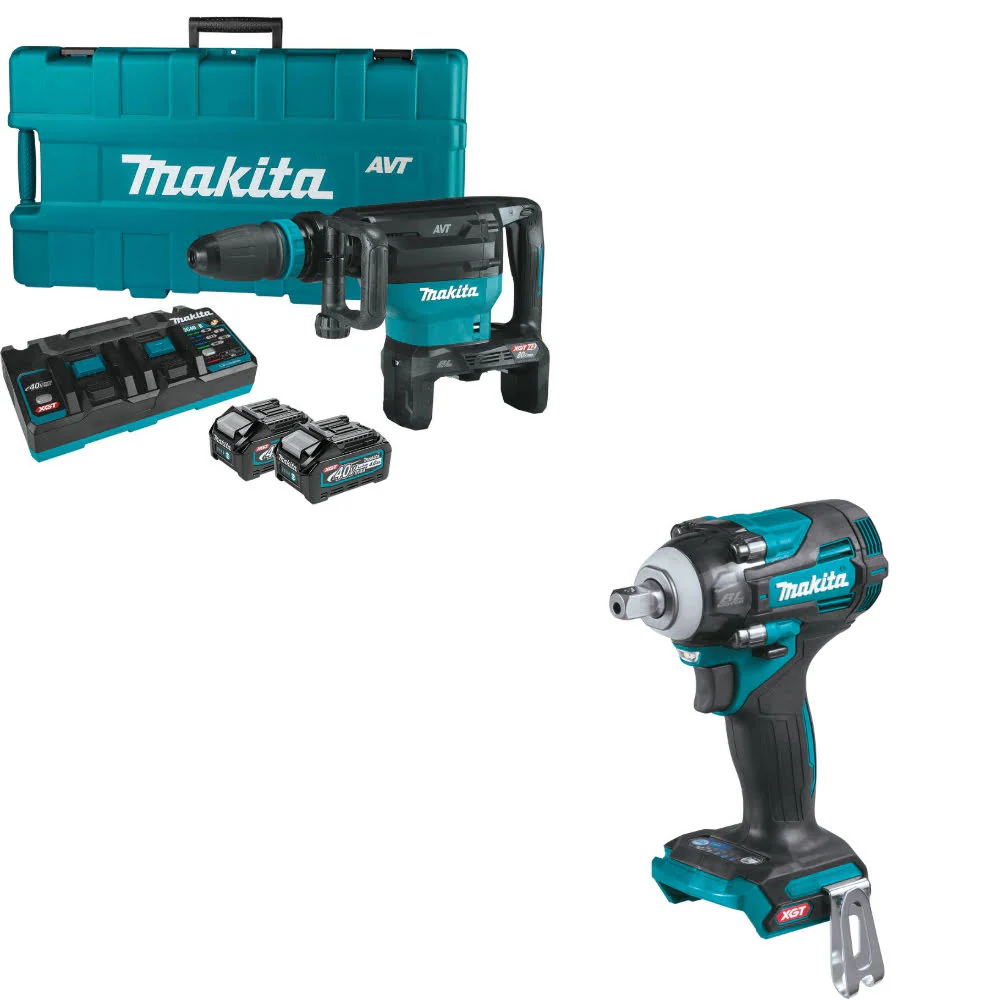 Makita GMH02PM 80V max XGT Hammer Kit W/ FREE GWT05Z 40V max XGT Impact Wrench - Mactool Shop