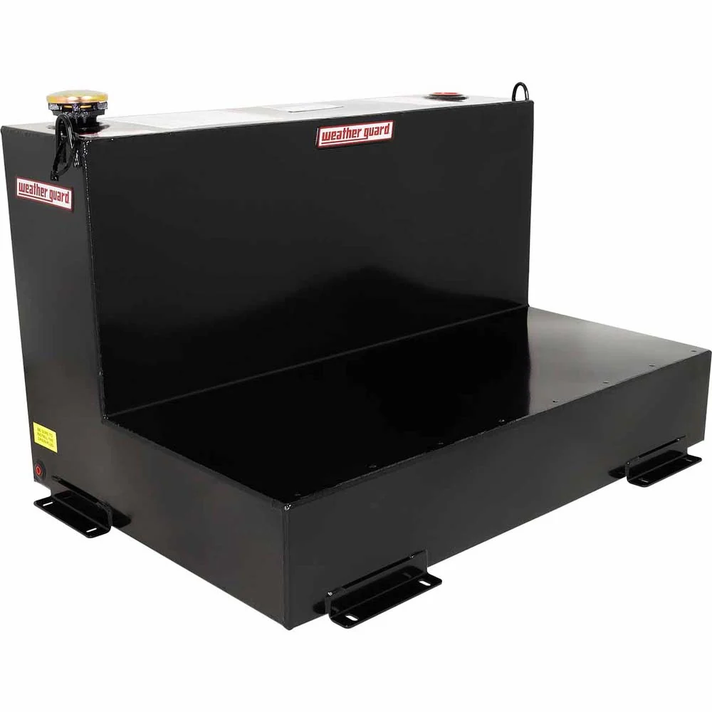 Weatherguard 352-5-02 Transfer Tank, L-Shape, 75 Gallon - Steel, Gloss Black Finish - Mactool Shop