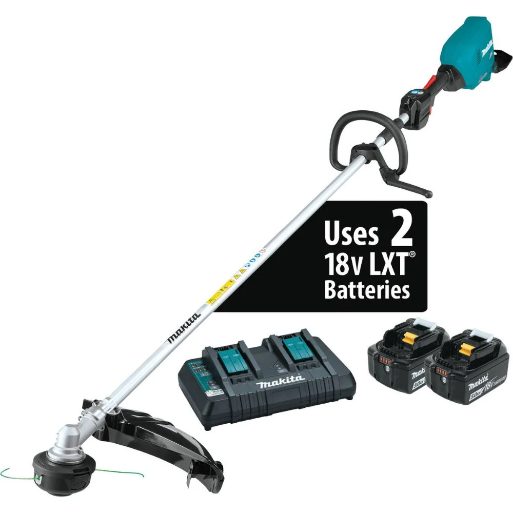 Makita XRU17PT 36V (18V X2) LXT Brushless String Trimmer Kit, dual port charger (5.0Ah) - Mactool Shop