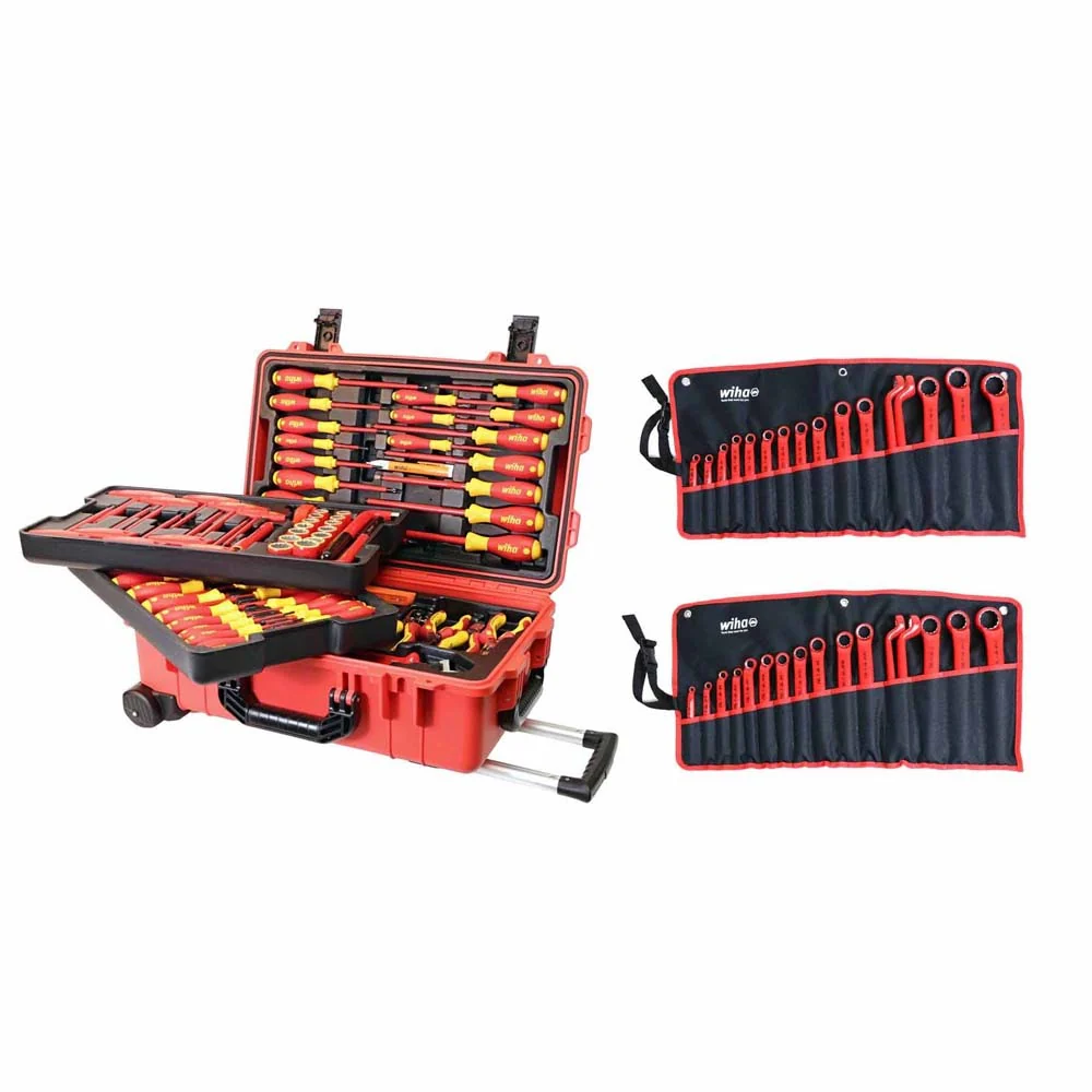 Wiha 32801 112 Piece Master Electrician's Insulated Tools In Rolling Hard Case - Mactool Shop