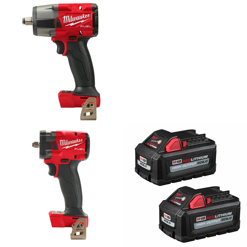 Milwaukee 2962-20 M18 Impact Wrench W/ EXTRA Impact Wrench & FREE Battery-2Pk - Mactool Shop