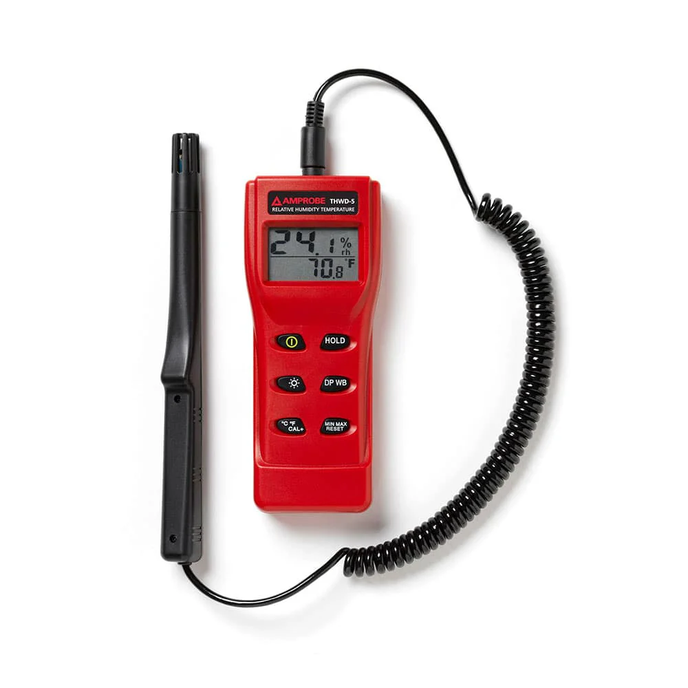Amprobe 3311803 THWD-5 Temperature and Relative Humidity Meter with Wet Bulb and Dew Point - Mactool Shop
