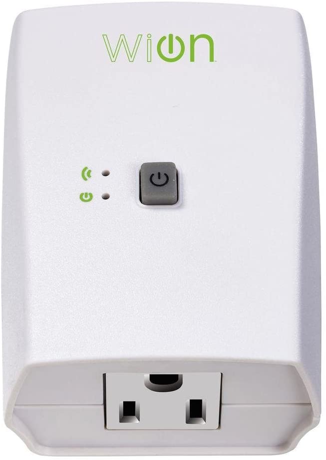 WiOn 50050 Indoor WiFi Plug With 1 Grounded Outlet, White - Mactool Shop