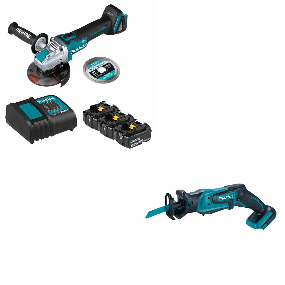 Makita BL1840BSCX3 18V LXT Li-Ion Starter Pack W/ FREE XRJ01Z 18V LXT Recip Saw - Mactool Shop