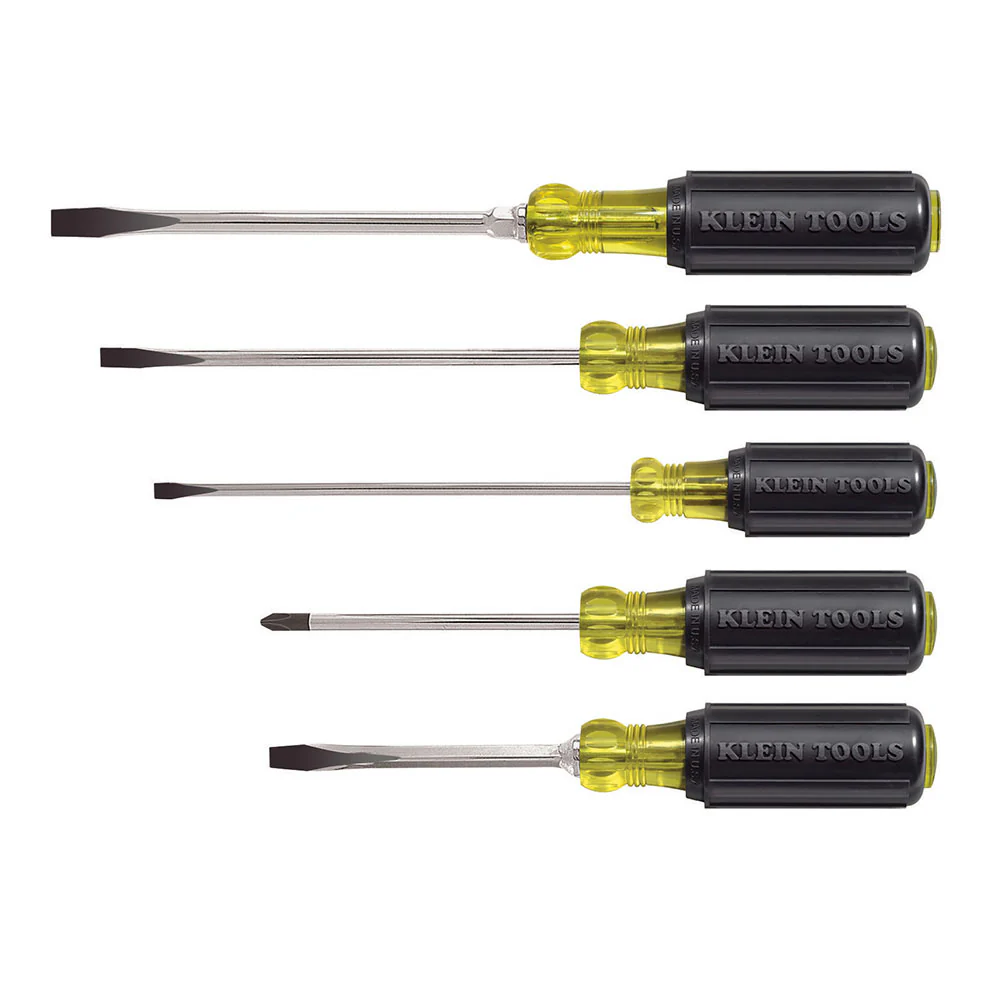 Klein Tools 85075 Screwdriver Set, Slotted and Phillips, 5-Piece - Mactool Shop