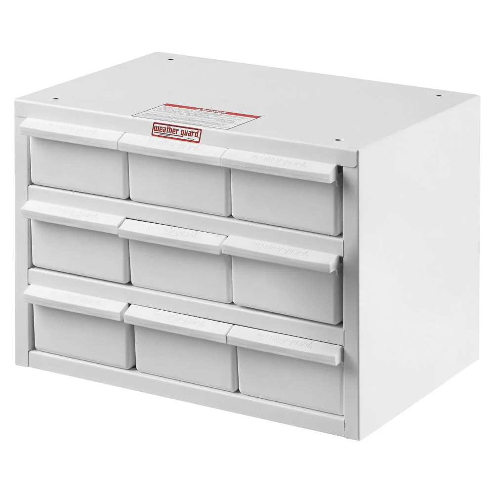 WeatherGuard 9909-3-02 Parts Cabinet, 9 Bin, 12
