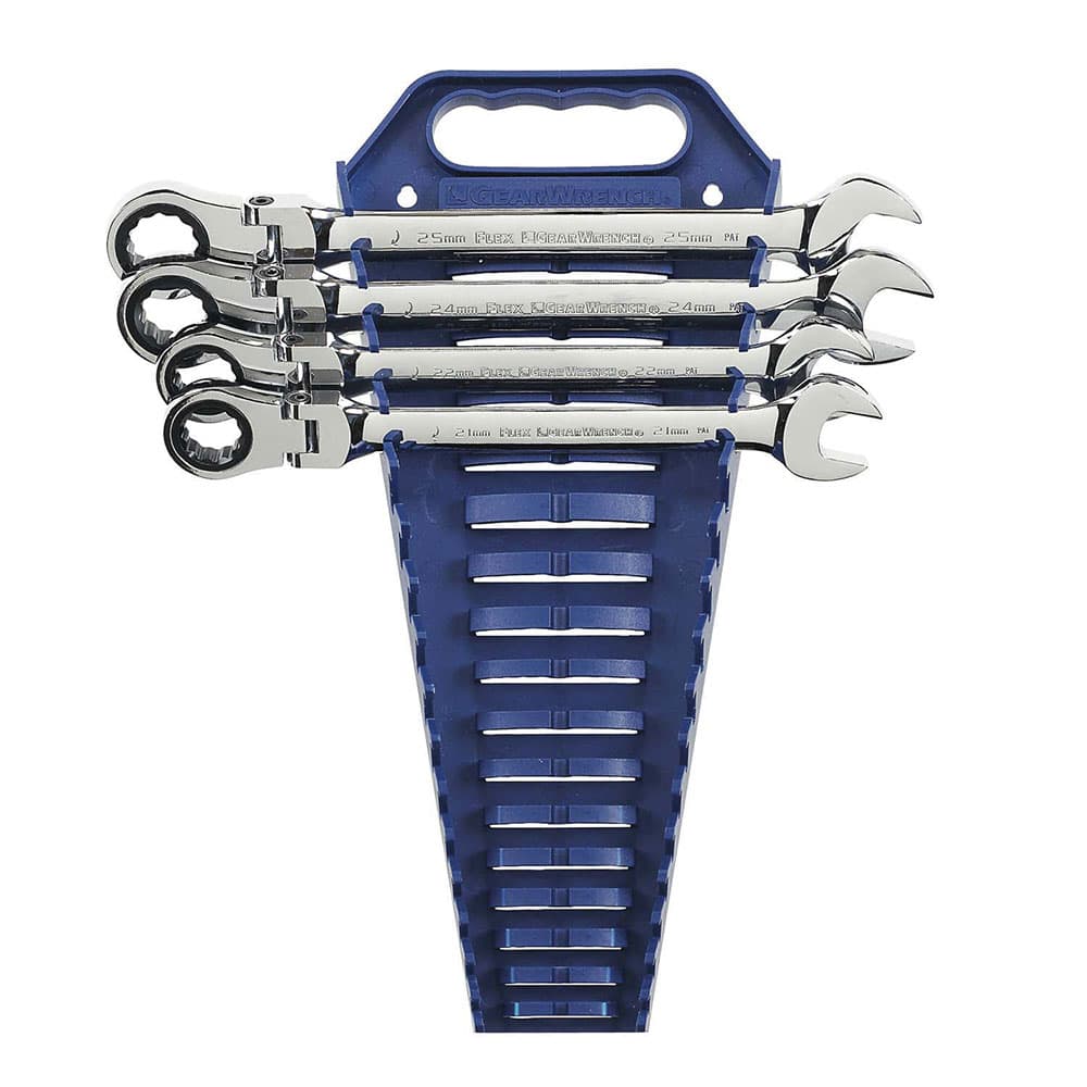 GearWrench 9903D 4 Piece 12 Point Flex Head Ratcheting Combination Metric Wrench Completer Set - Mactool Shop