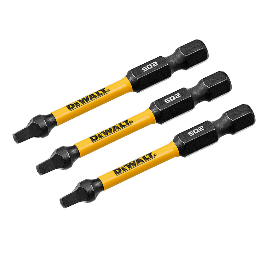 DeWalt DWAF2SQ2IR3 SQ2 FLEXTORQ 1/4 x 2.25in Impact Driver Bits, 3-Pack - Mactool Shop