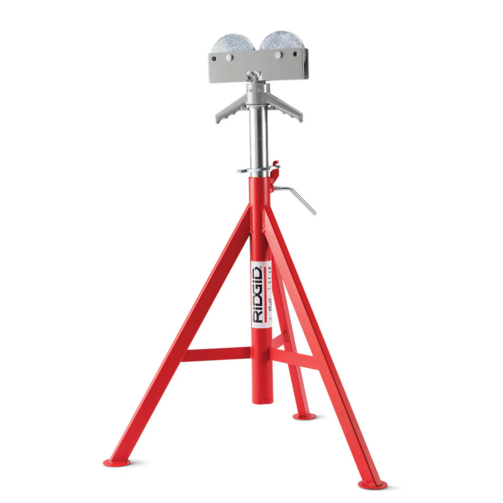 RIDGID 56672 Roller Head High Pipe Stand - Model RJ-99 - Mactool Shop
