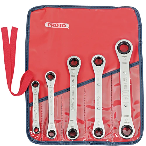 Proto J1190MA 5 Pc. Metric Ratcheting Box Wrench Set - 6 & 12 Point - Mactool Shop