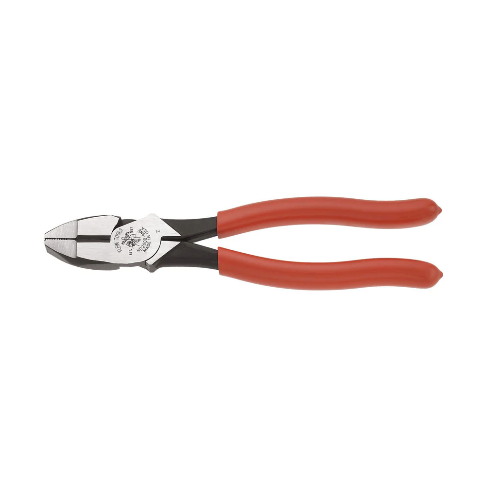 Klein Tools HD2000-9NE Heavy-Duty Lineman’s Pliers, Thicker-Dipped Handle - Mactool Shop