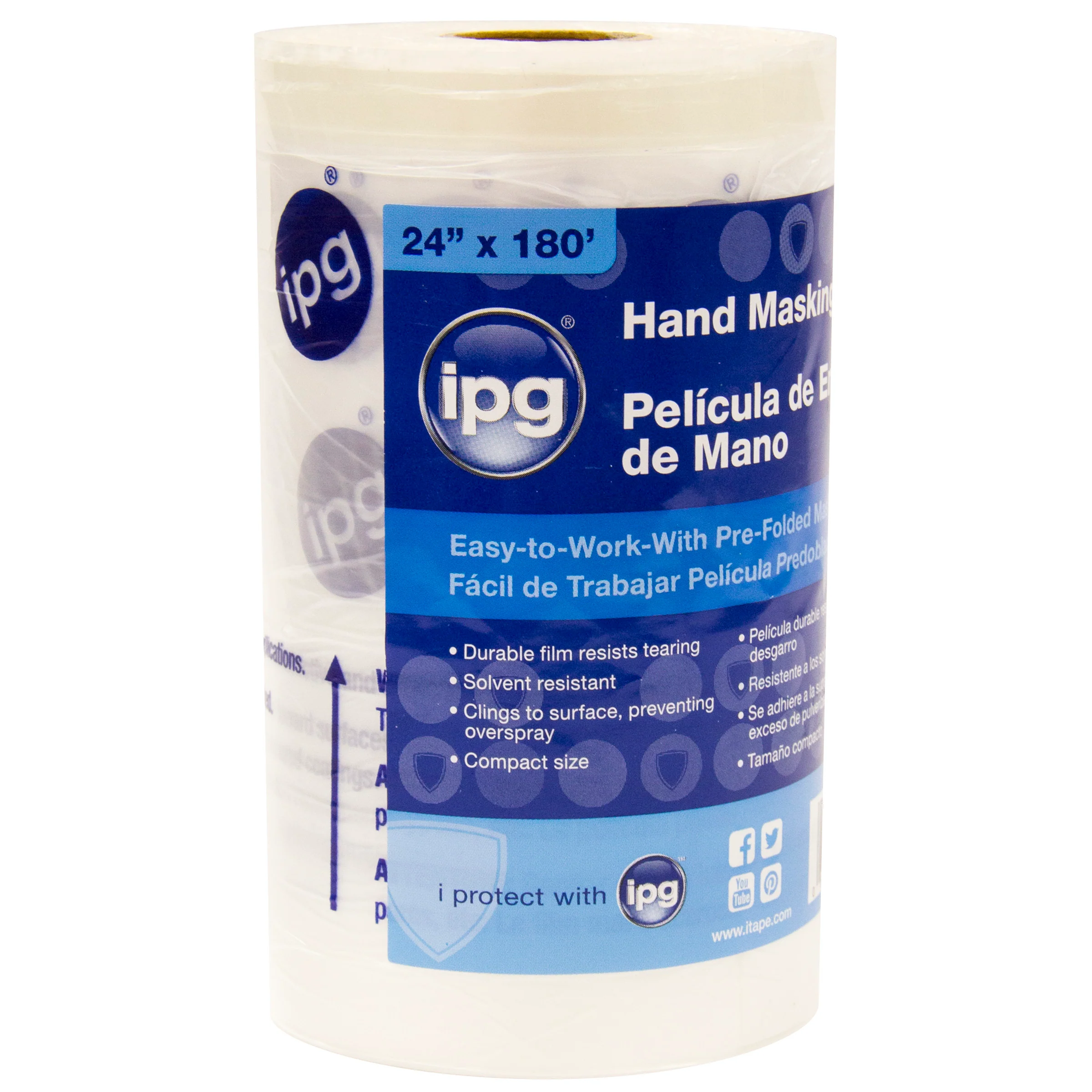 Intertape HMF...99 HMF .47 mil Printed HDPE Masking Film - Clear 99