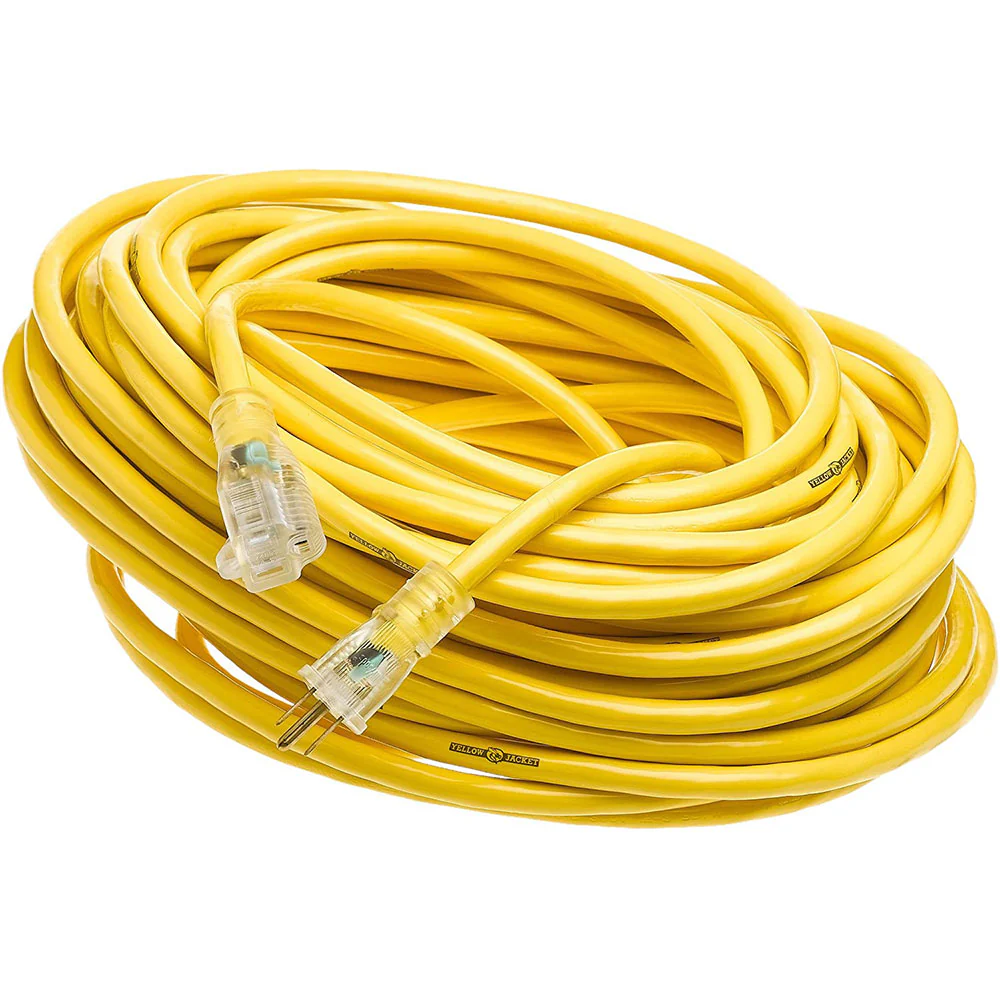 Yellow Jacket 283429 2885 Contractor Extension Cord with Lighted Ends, 100 Foot - Mactool Shop