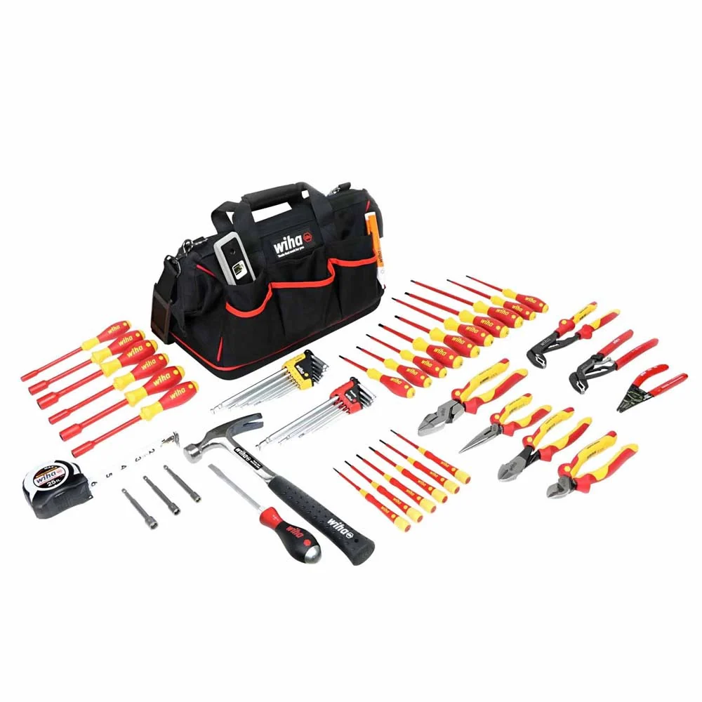 Wiha 32937 59 Piece Master Electrician's Insulated Tool Set in Canvas Tool Bag - Mactool Shop
