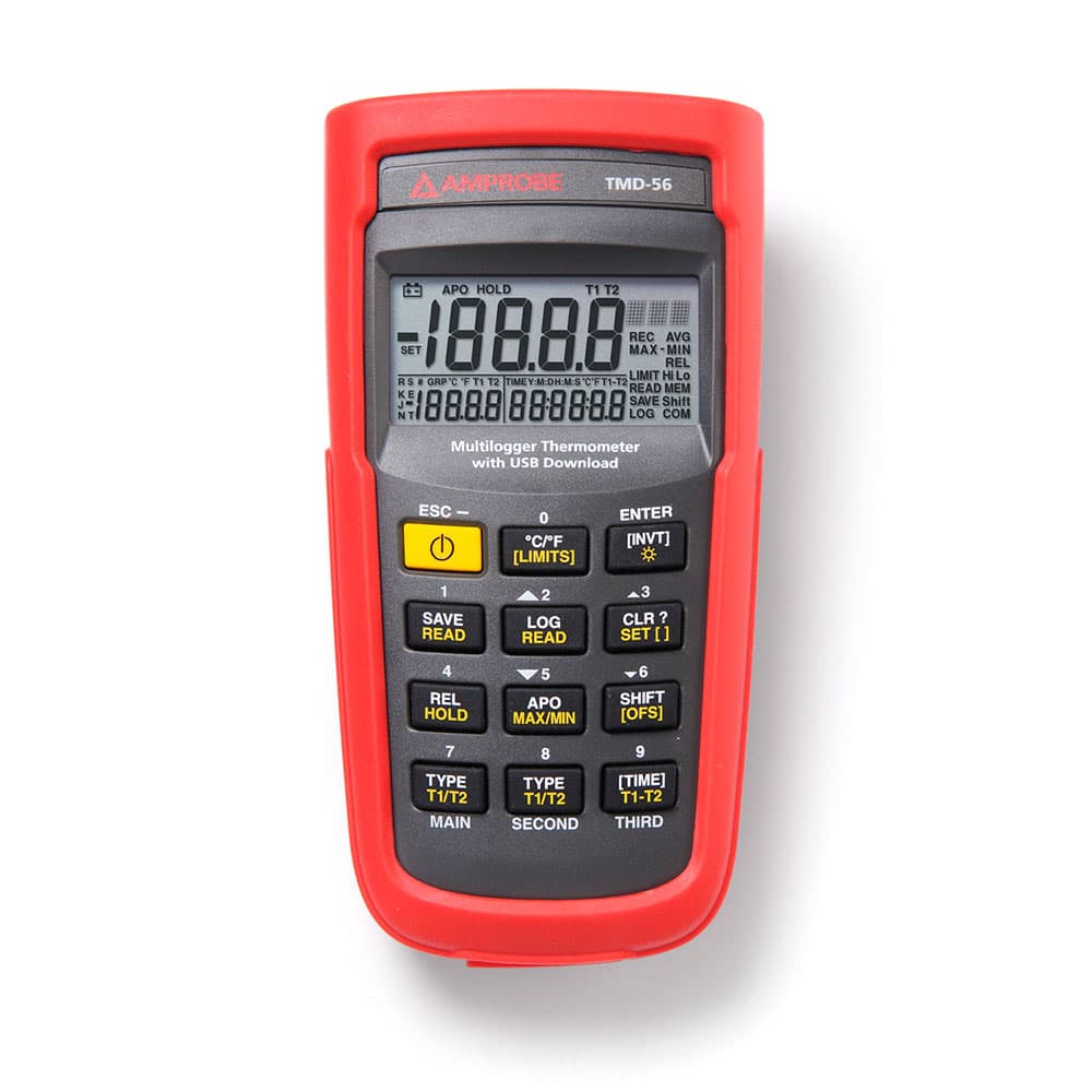 Amprobe 3730138 TMD-56 Multilogging Digital Thermometer with .05% Basic Accuracy & USB - Mactool Shop