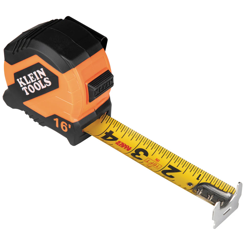 Klein 9516 Tape Measure, 16-Foot Compact, Double-Hook - Mactool Shop