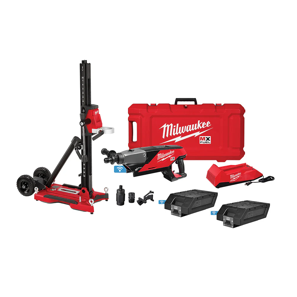 Milwaukee MXF301-2CXS MX FUEL Handheld Concrete Core Drill Kit w/ Stand, Two Batteries and Charger - Mactool Shop