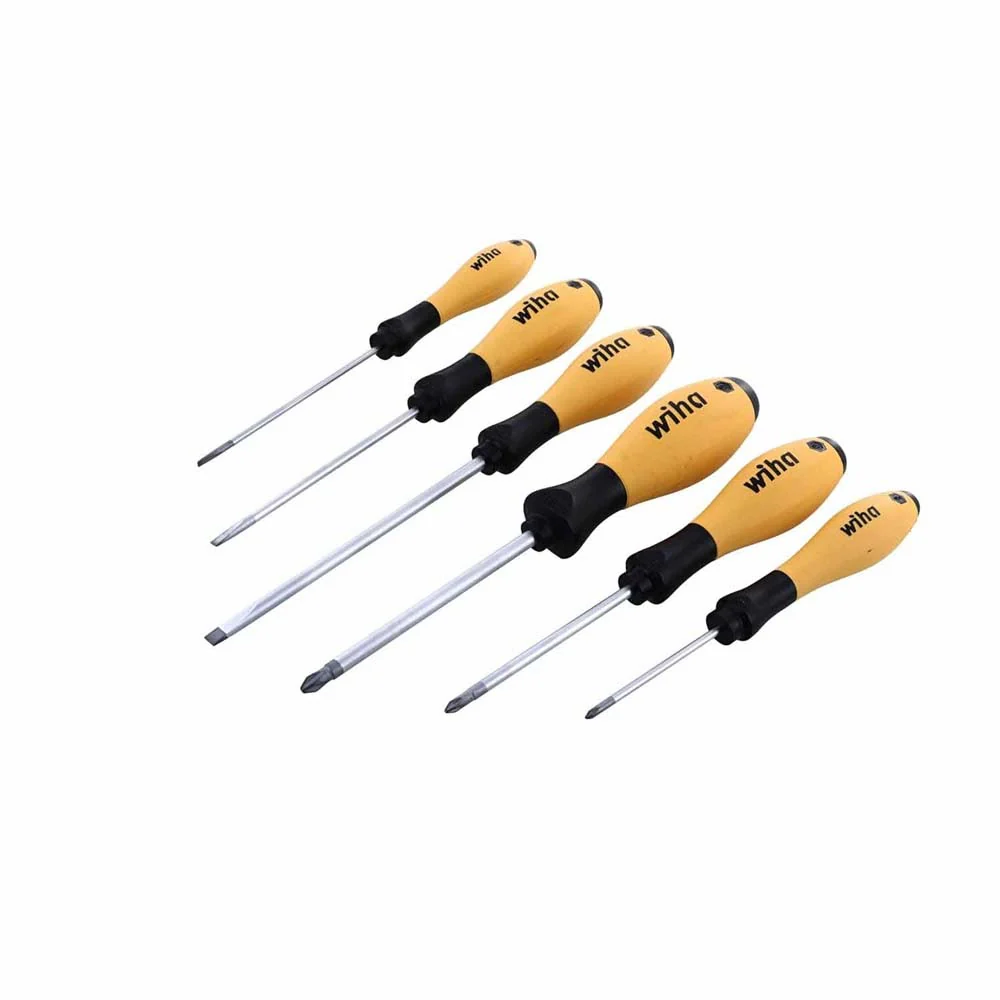 Wiha 30292 6 Piece SoftFinish ESD Slotted and Phillips Screwdriver Set - Mactool Shop