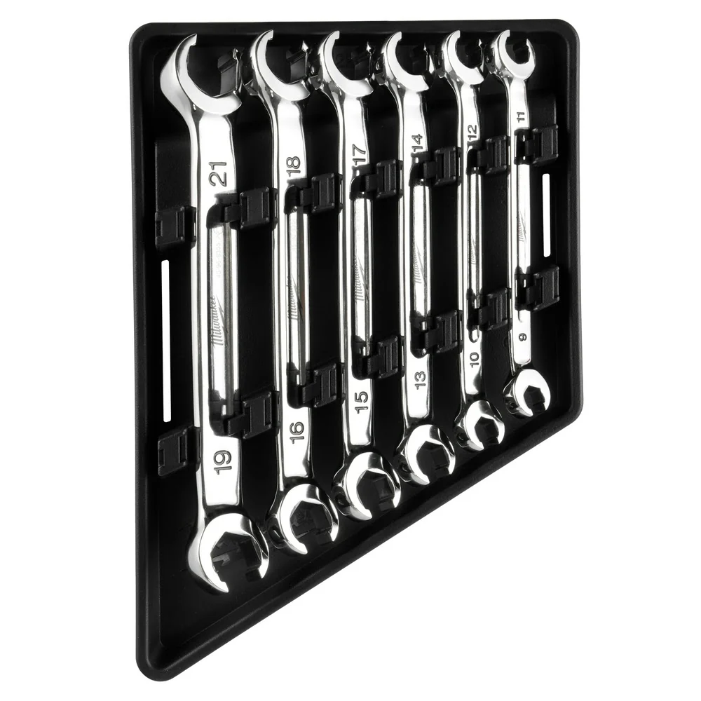 Milwaukee 48-22-9471 6pc Double End Flare Nut Wrench Set - Metric - Mactool Shop