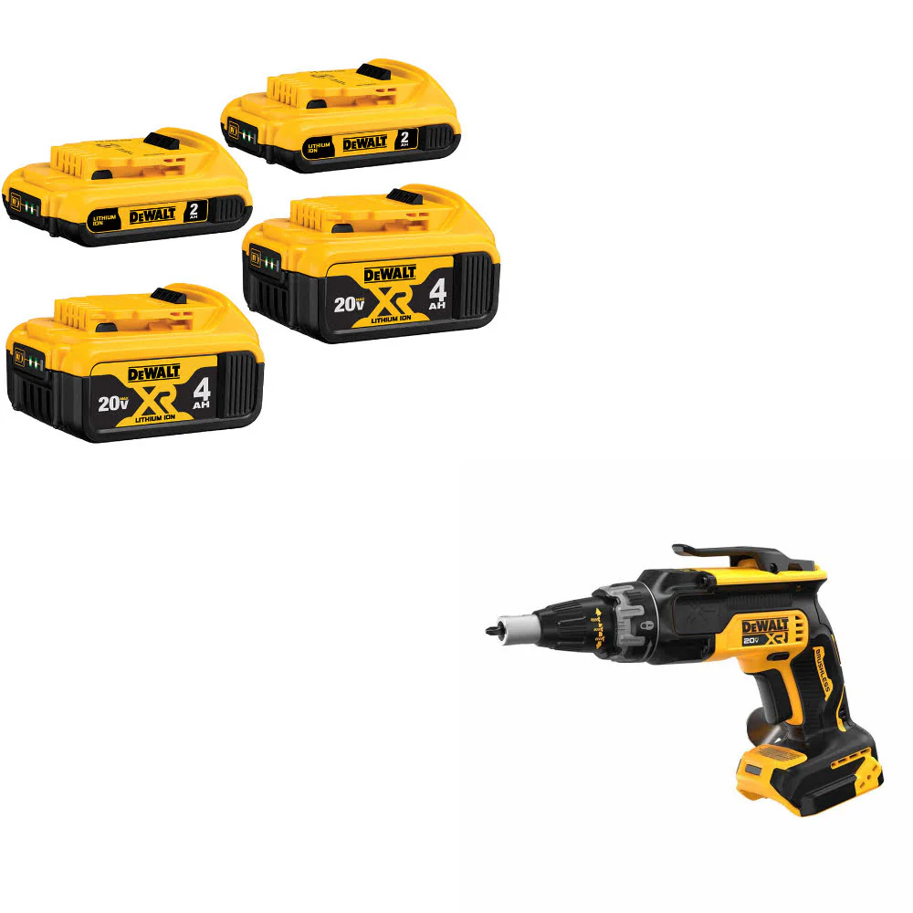 DeWalt DCB324-4 20V MAX Battery 4-Pack W/ FREE DCF630B 20V MAX XR Screwgun - Mactool Shop