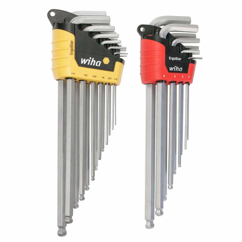Wiha 66982 22 Piece ErgoStar Ball End Hex L-Key Set - Inch/Metric - Mactool Shop