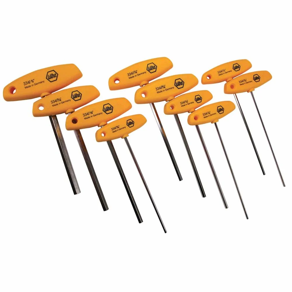 Wiha 33492 10 Piece Classic Grip Hex SAE T-Handle Set - Mactool Shop