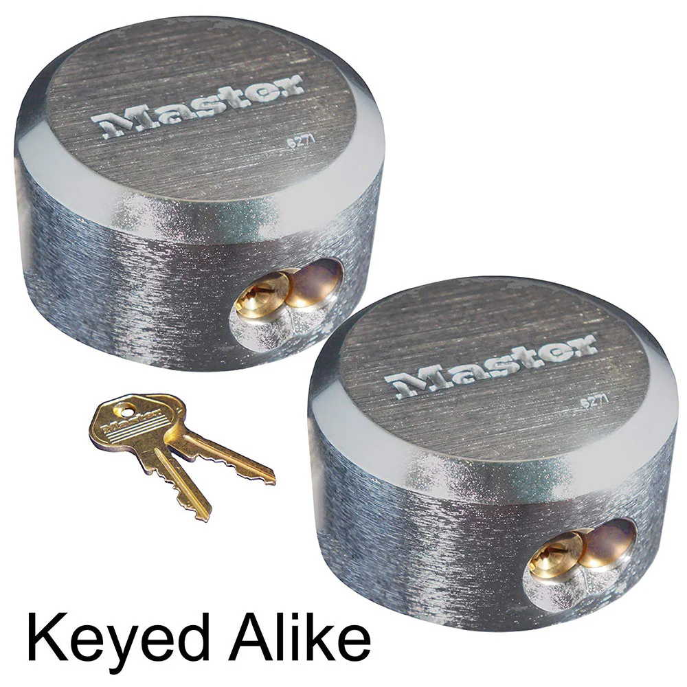 MasterLock 6271KA-410K959 Disc Hidden Shackle Padlock 1-9/32