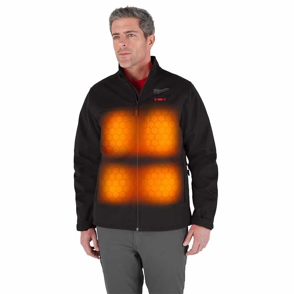 Milwaukee M100B-21 M12 Heated Black Toughshell Jacket with (1) 3.0 Ah Battery and Charger - Mactool Shop